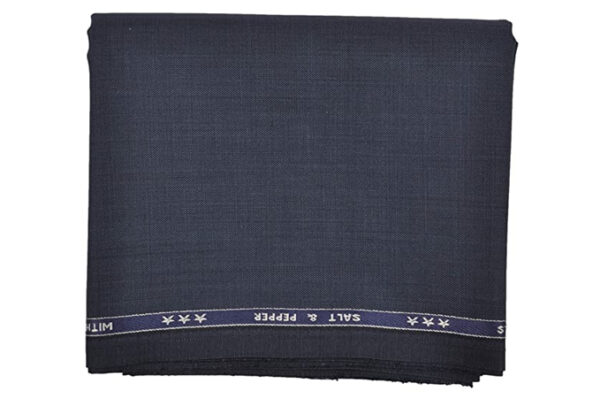Cadini Men's 30% Wool Super 120's Structured Unstitched Trouser Fabric  (Dark Blue)